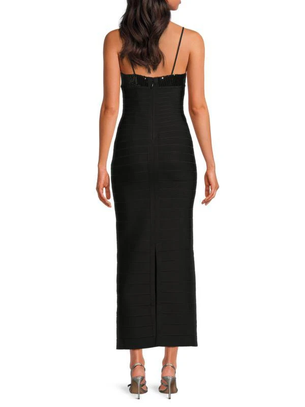 Herve Leger Sequin Bandage Midi Dress 2