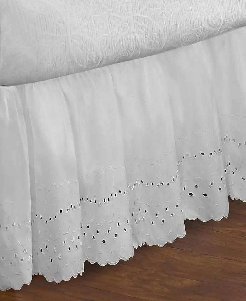 Fresh Ideas Ruffled Eyelet 18" Drop Bedskirt, Twin 4