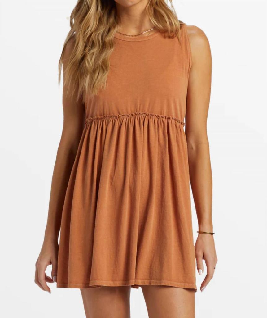 Billabong Seaside Dress In Toffee
