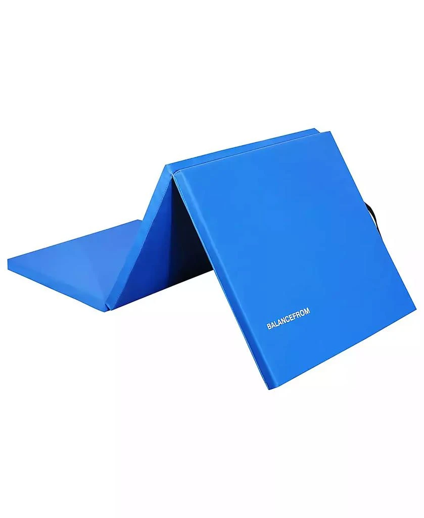 BalanceFrom Fitness GoGym 6
 x 2
 x 1.5" Folding 3 Panel Exercise Gym Mat, Blue