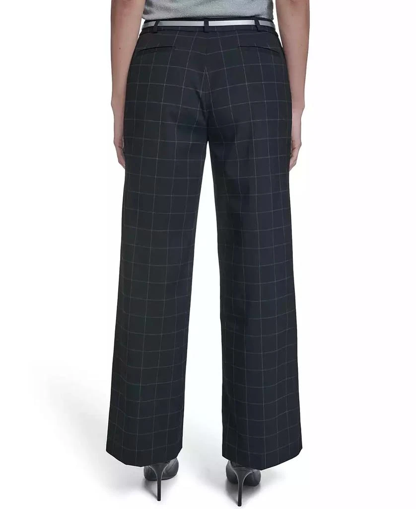 Calvin Klein Women
s Windowpane Wide-Leg Pants 2