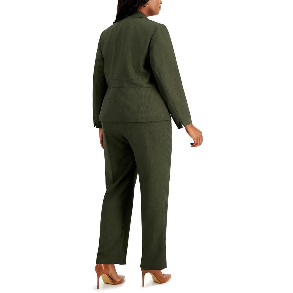 Le Suit Womens Striped 2PC Two-Button Suit