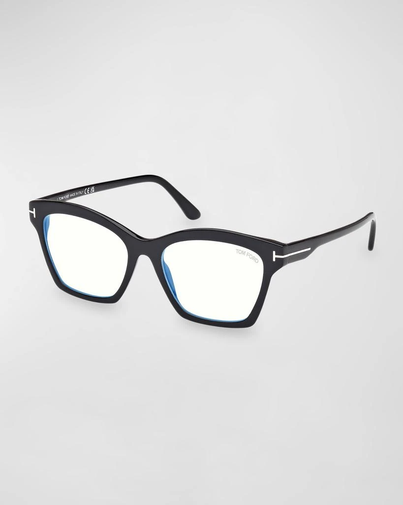 Tom Ford 54mm Square Blue Block Glasses