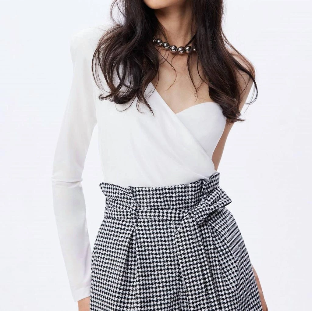 THEO the Label Theo The Label - Erato Paper Bag Houndstooth Short 2