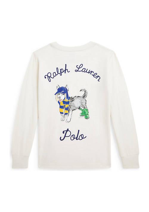 Ralph Lauren Lauren Childrenswear Boys 2 7 Dog Printed Cotton Long Sleeve T Shirt