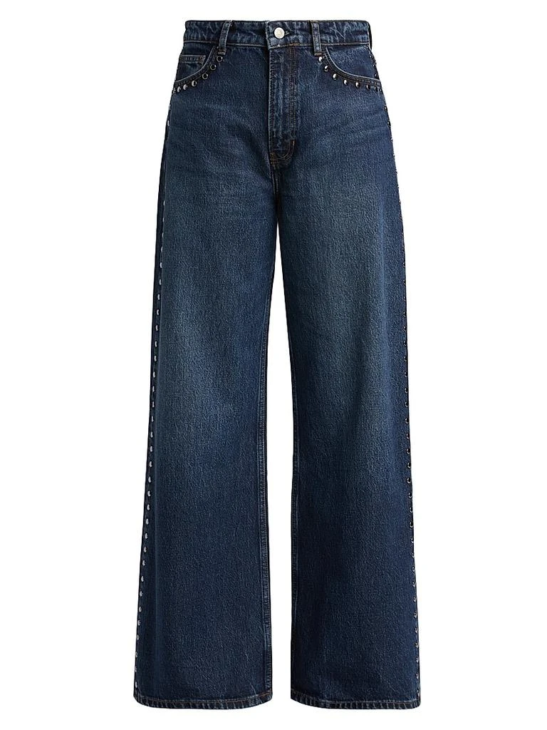 Reformation Cary Studded High-Rise Slouchy Jeans 1