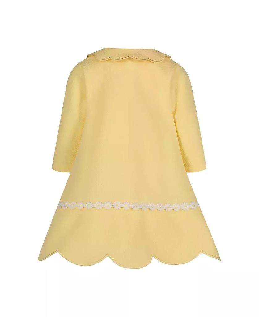 Blueberi Boulevard Baby Girls 2-Piece Daisy Embroidered Swing Coat Dress Set 3