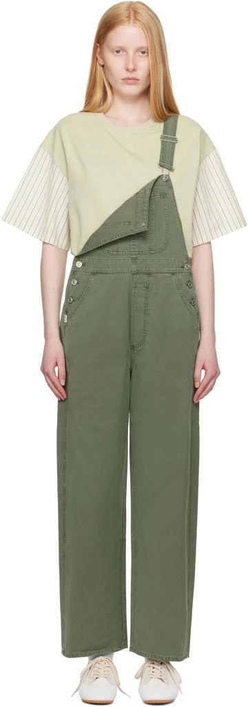 Citizens of Humanity Khaki Freya Denim Overalls 1