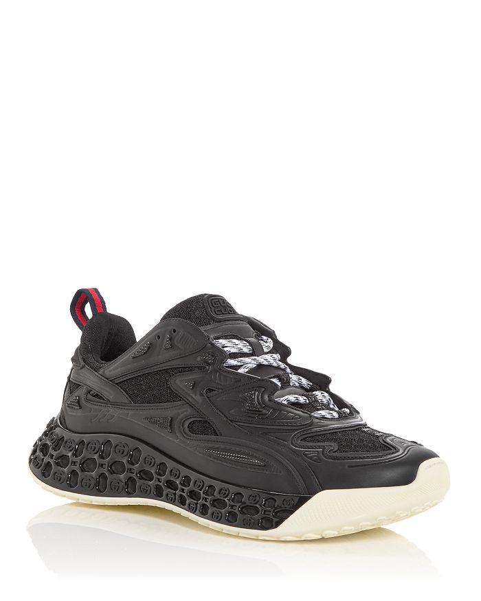 【GUCCI】Run Logo Suede and Nubuck Sneakers スニーカー Gucci Gucci Run suede sneakers Gucci