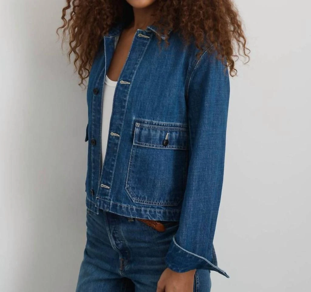 Alex Mill Marfa Cropped Jacket In Sapporo Wash 4