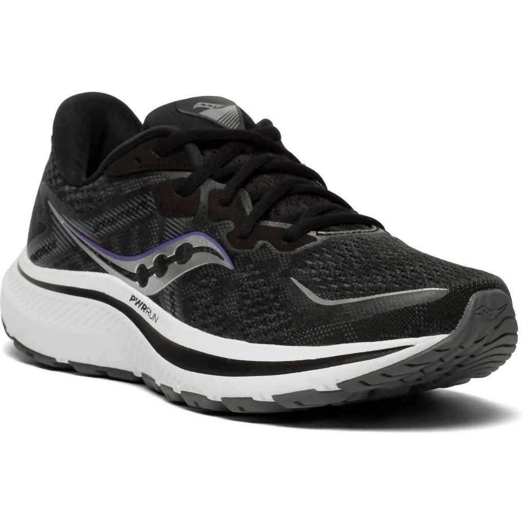 Saucony Women's Omni 20 Running Shoes - Medium Width In Black/white 2