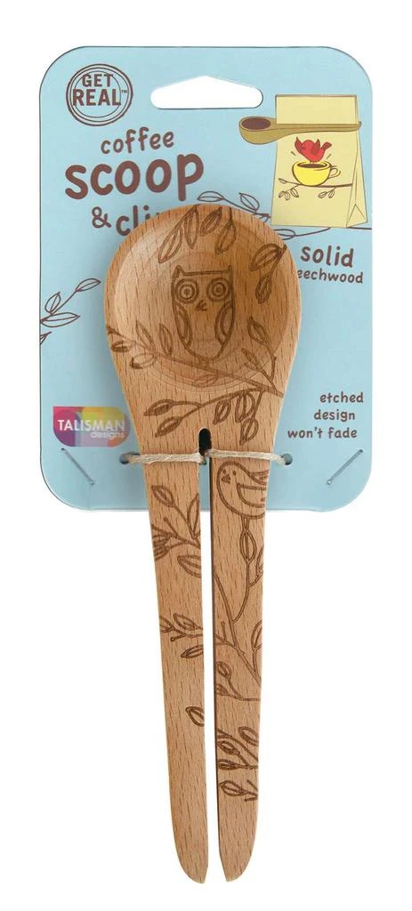 Talisman Designs Laser Etched Honey Bee Beechwood Coffee Scoop
Clip, Nature Collection