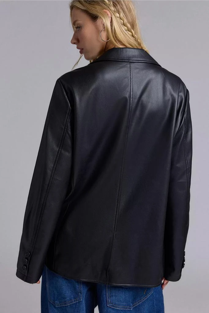 Silence + Noise Silence + Noise Lexi Oversized Faux Leather Blazer 4