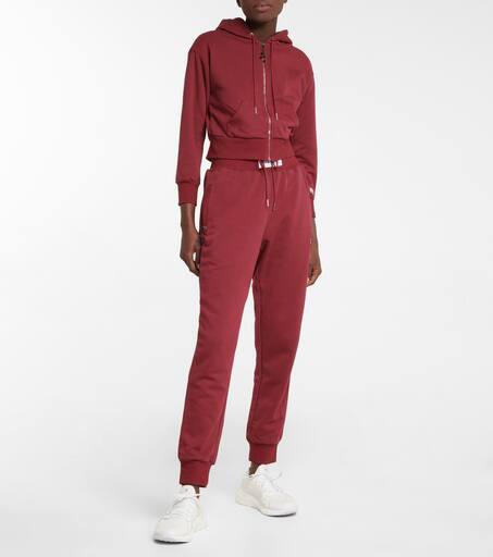 Adam Selman Cropped cotton-blend hoodie