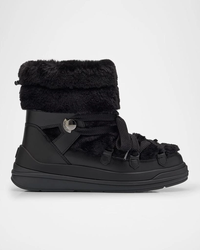 Moncler Insolux Leather Faux Fur Snow Boots 1