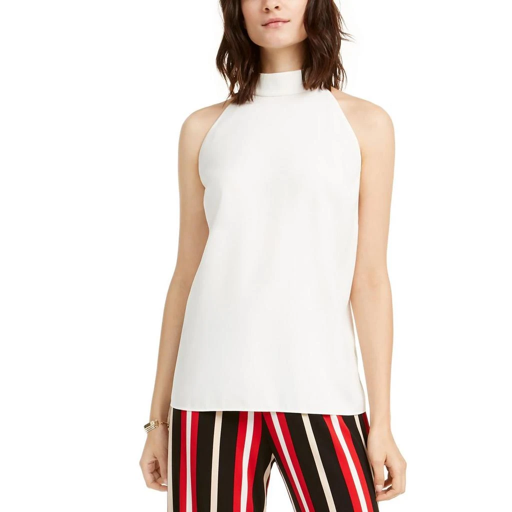 Alfani Womens Mock Neck Sleeveless Halter Top 1