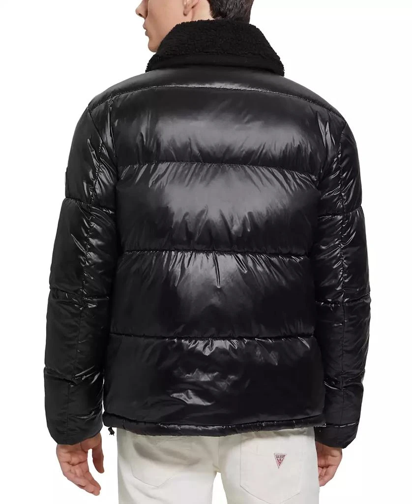 GUESS Men's Puffer Jacket with Sherpa Collar 2