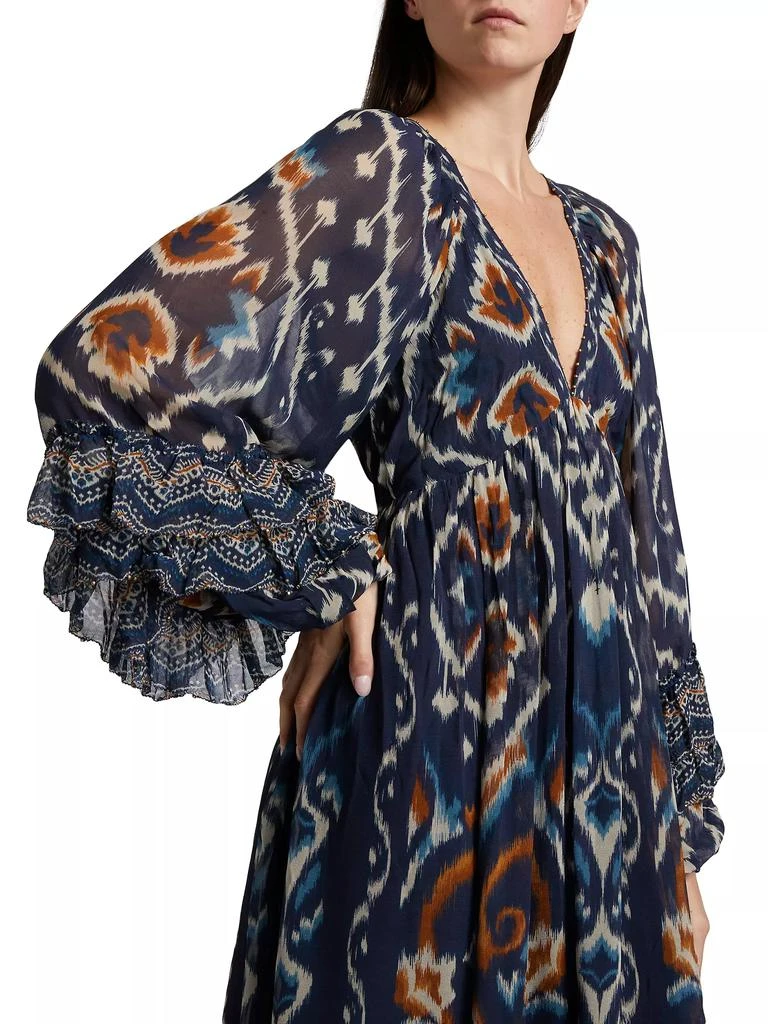 Farm Rio Pineapple Ikat-Inspired Maxi Dress 6