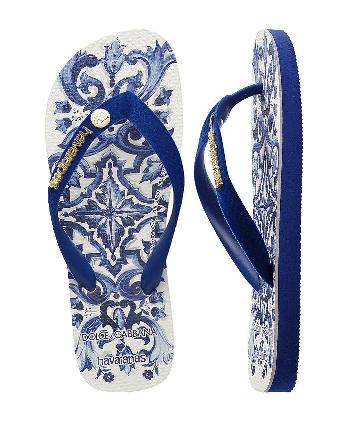 Havaianas Women's Top Dolce & Gabbana Blu Mediterraneo Flip-Flops 3