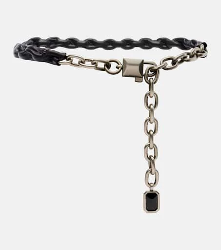 Dolce 
Gabbana Embellished leather-trimmed belt 1