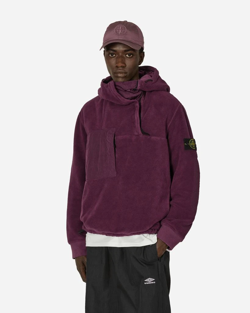 Stone Island Cotton Pile Nylon-TC Anorak Jacket Dark Burgundy new arrivals