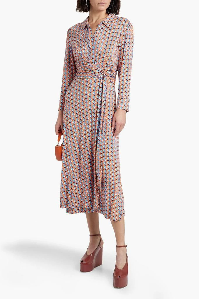 DIANE VON FURSTENBERG Sana printed stretch-jersey midi wrap dress 2