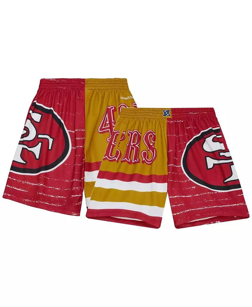 Mitchell & Ness Men's Scarlet San Francisco 49ers Jumbotron 3.0 Shorts 1