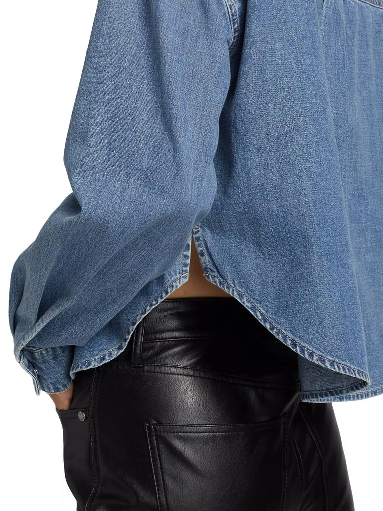 VERONICA BEARD Aderes Denim Long-Sleeve Shirt 6