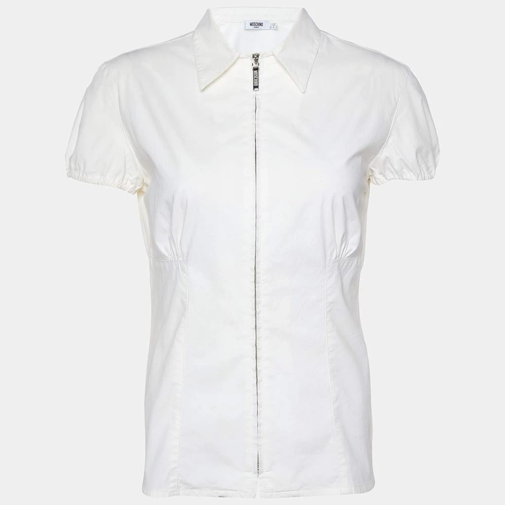 Moschino Jeans Moschino Jeans White Cotton Top 
Checked Skirt Set M