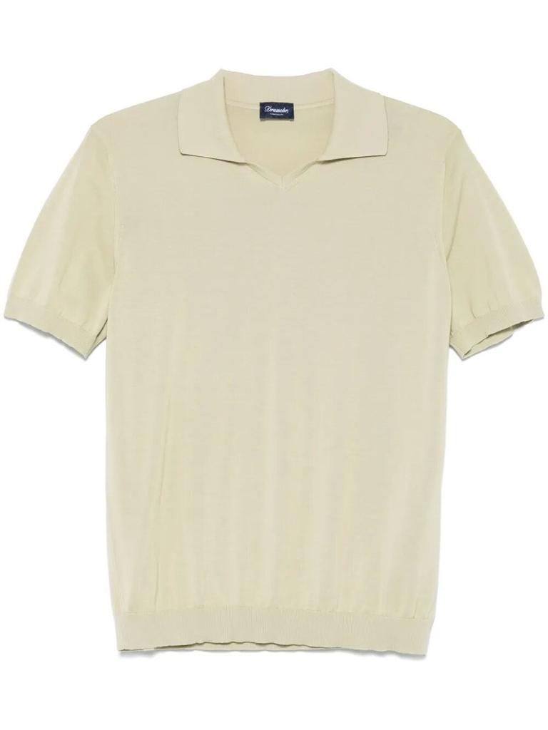 DRUMOHR Drumohr Short Sleeve V-Neck Polo