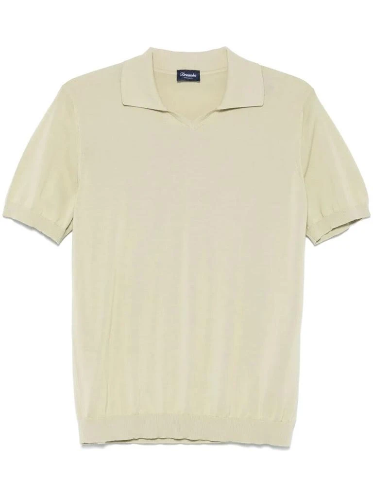DRUMOHR Drumohr Short Sleeve V-Neck Polo 1