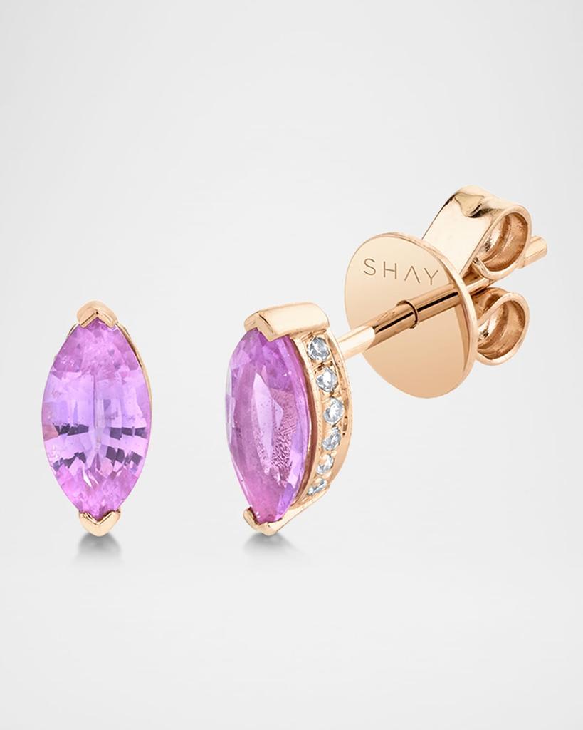 SHAY Marquise Pink Sapphire Stud Earrings