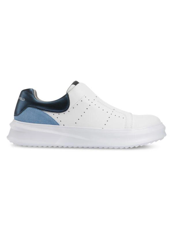 Karl Lagerfeld Paris Perforated Leather Slip-On Sneakers 1