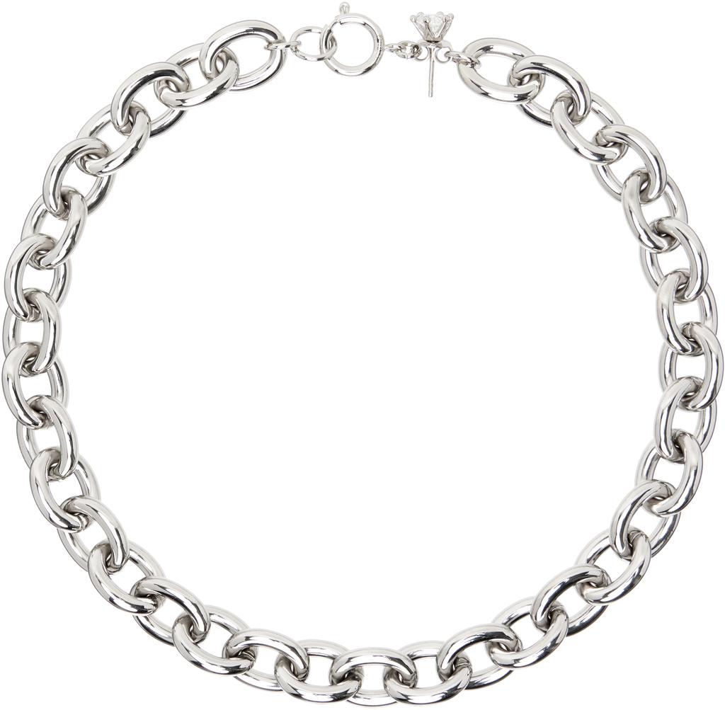 D'heygere Silver Solitaire Chain Necklace