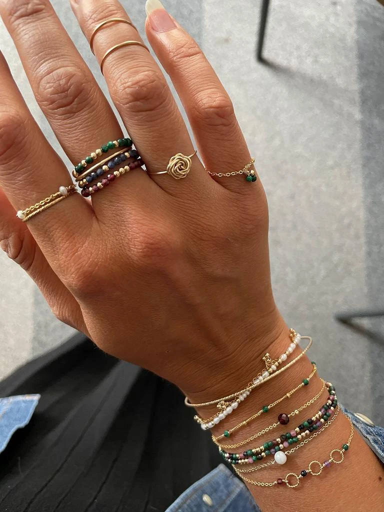 预计3周后发货 YAY Paris Bague Chaînette Grelot - Or 4
