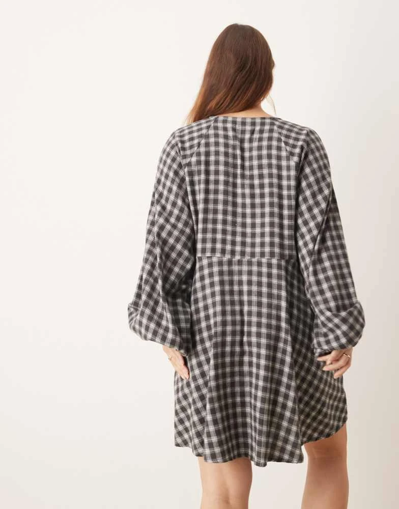 animal print halter neck dress Rhythm - Lola Check Cap Sleeve Mini Dress - Olive main image 1
