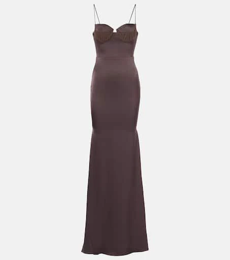 Alex Perry Satin bustier gown 1
