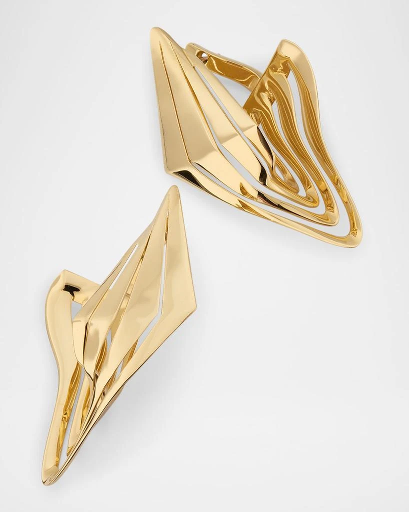 Dries Criel 18K Yellow Gold Large Dali Earrings 3