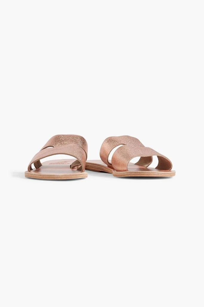 ANCIENT GREEK SANDALS Apteros cutout metallic textured-leather sandals 2