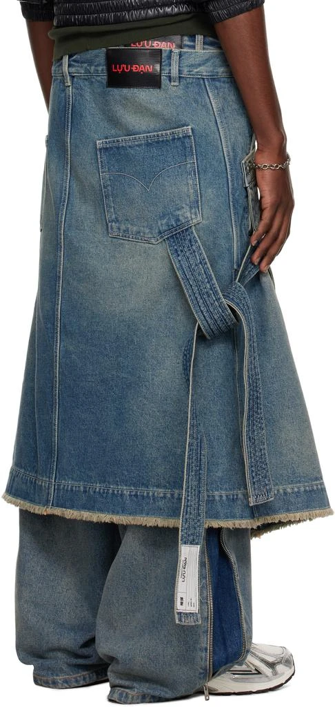 LU'U DAN Blue Apron Denim Skirt 3