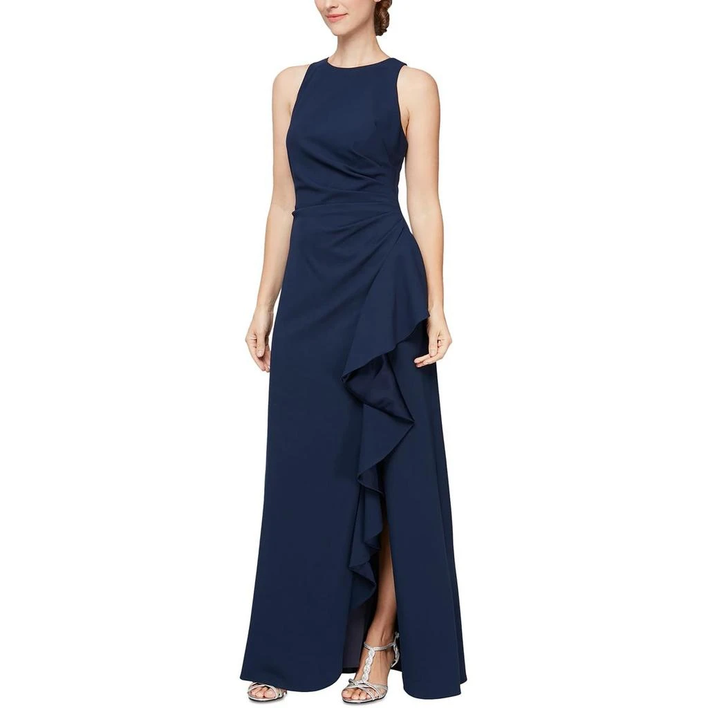 alex and eve evening dresses Alex Evenings Paula Surplice Neckline A-Line Dress Eggplant / 12 main image 0