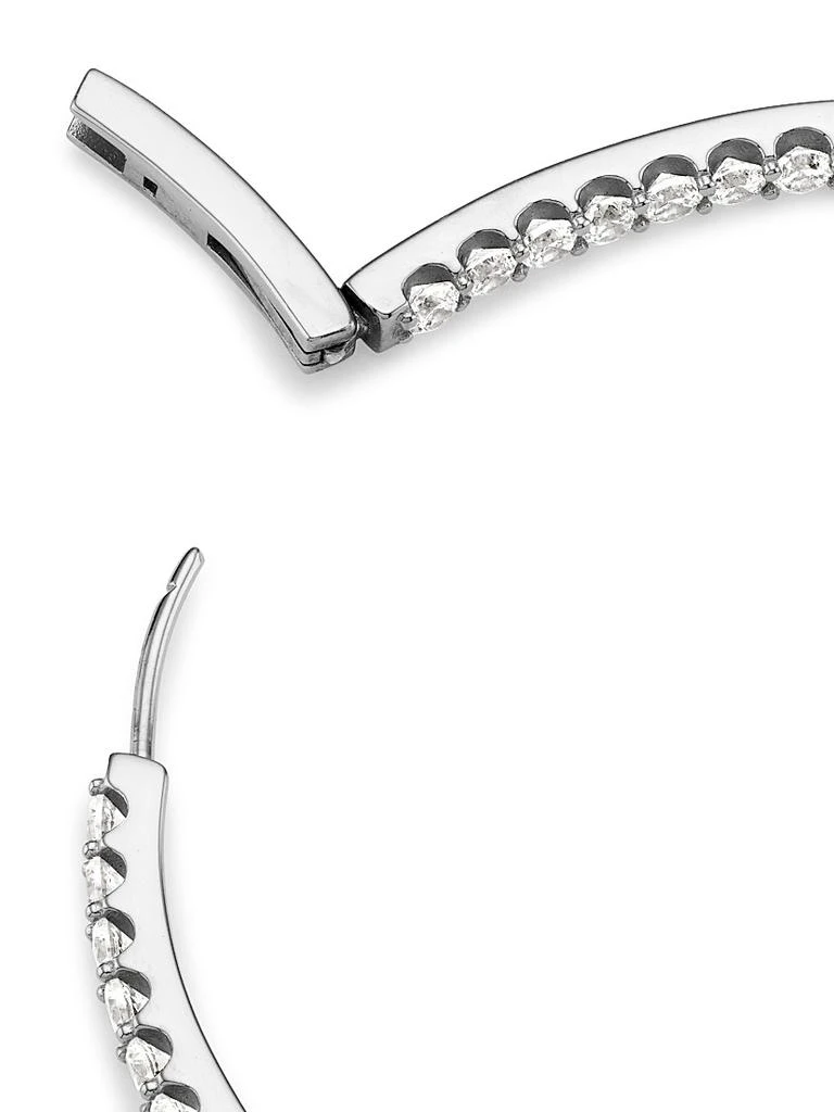 Adriana Orsini Tennis Perfect Sterling Silver
Cubic Zirconia Inside-Out Hoops 3