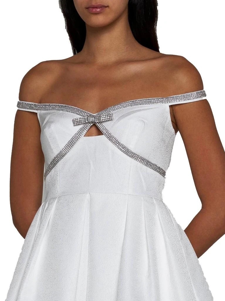 Self Portrait Self-Portrait Bow Detailed Off-Shoulder Mini Dress 5