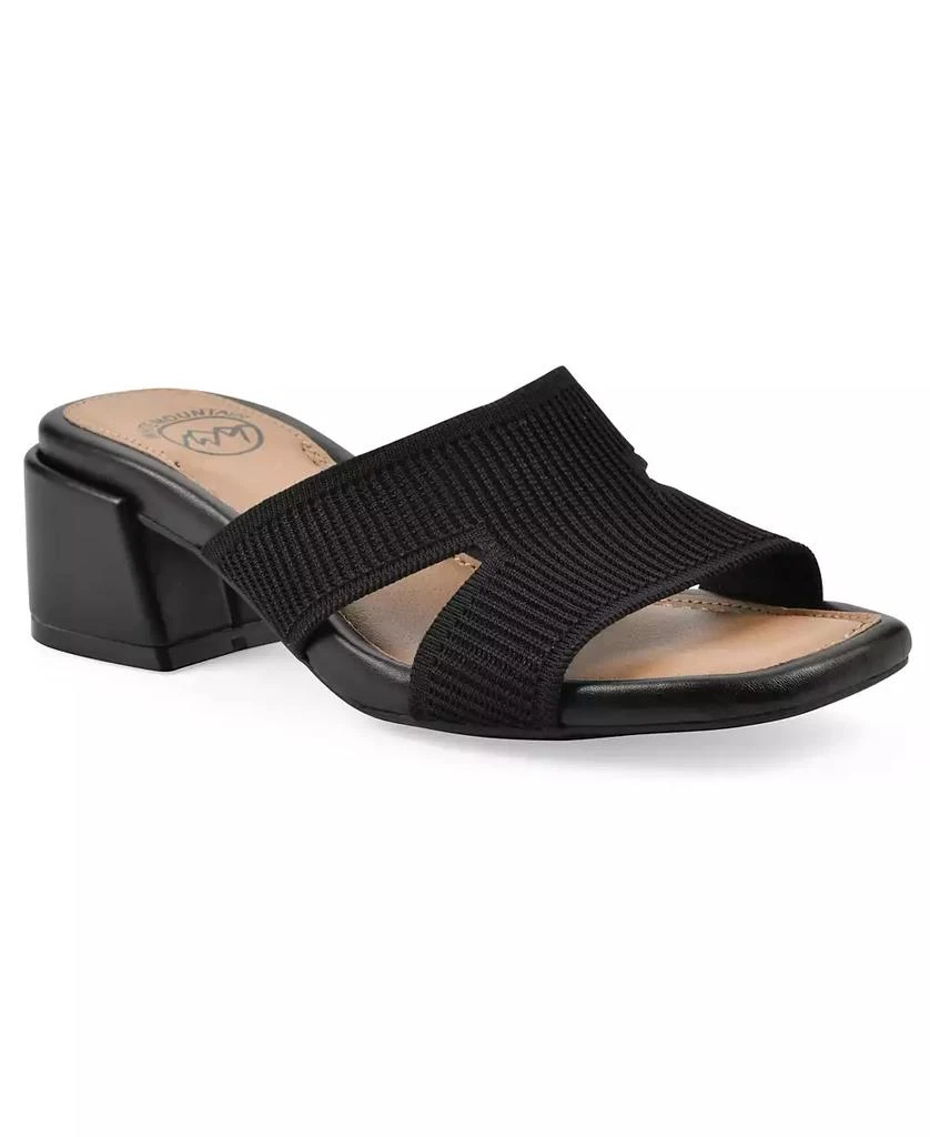 White Mountain Women's Milled Round Toe Dress Sandals 1