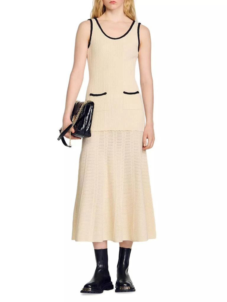 Sandro Pointelle Knit Dress 6