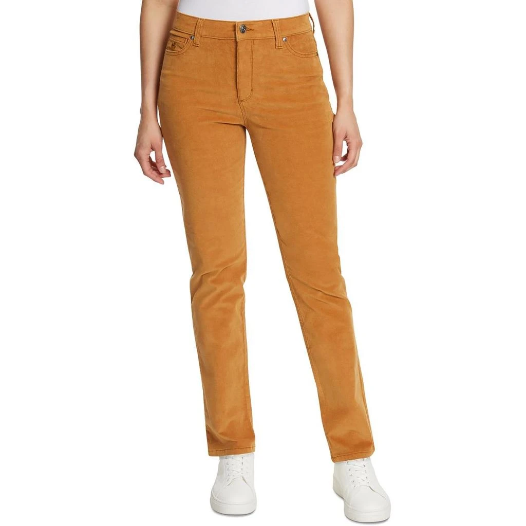 Gloria Vanderbilt Amanda Womens Slimming High Rise Straight Leg Pants 1