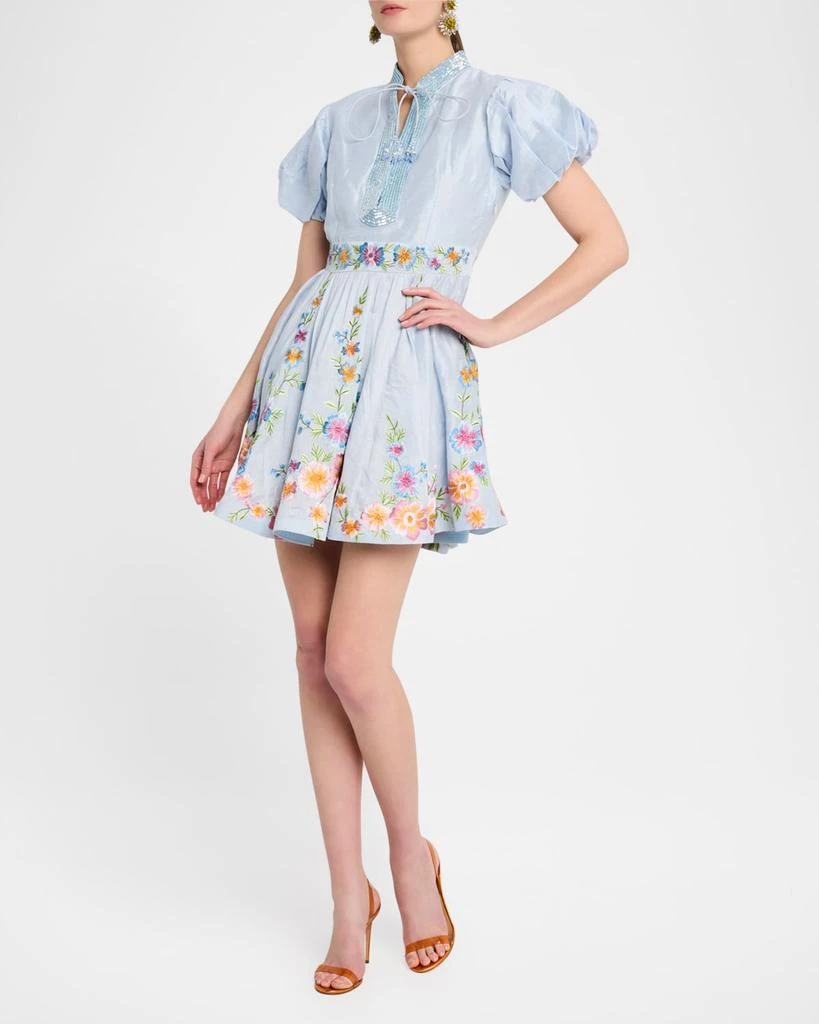 La Fuori Eva Azure Embellished Mini Dress 2