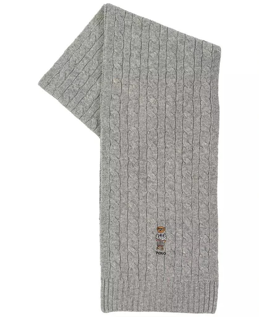 Ralph Lauren Men's holiday Bear Cable Scarf 2