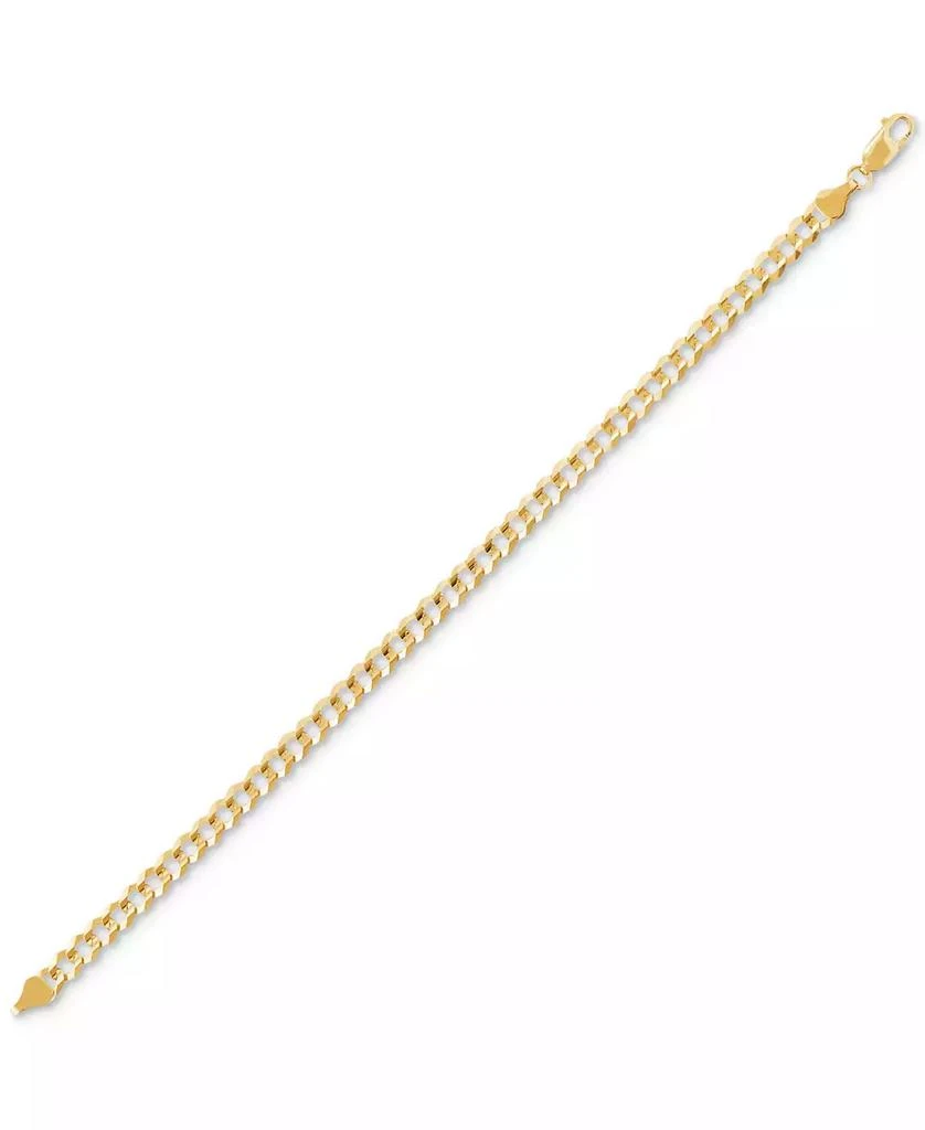 Macy's Men's Concave Curb Link Chain Bracelet in 14k Gold-Plated Sterling Silver 3