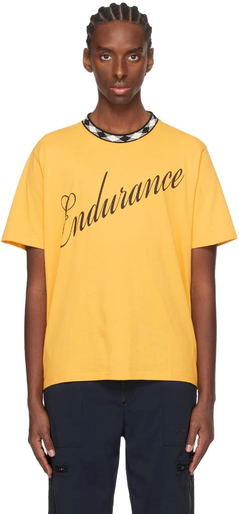 WALES BONNER Yellow 'Endurance' T-Shirt 1